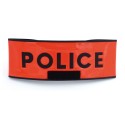 BRASSARD POLICE ORANGE  AUTO-AGRIPPANT