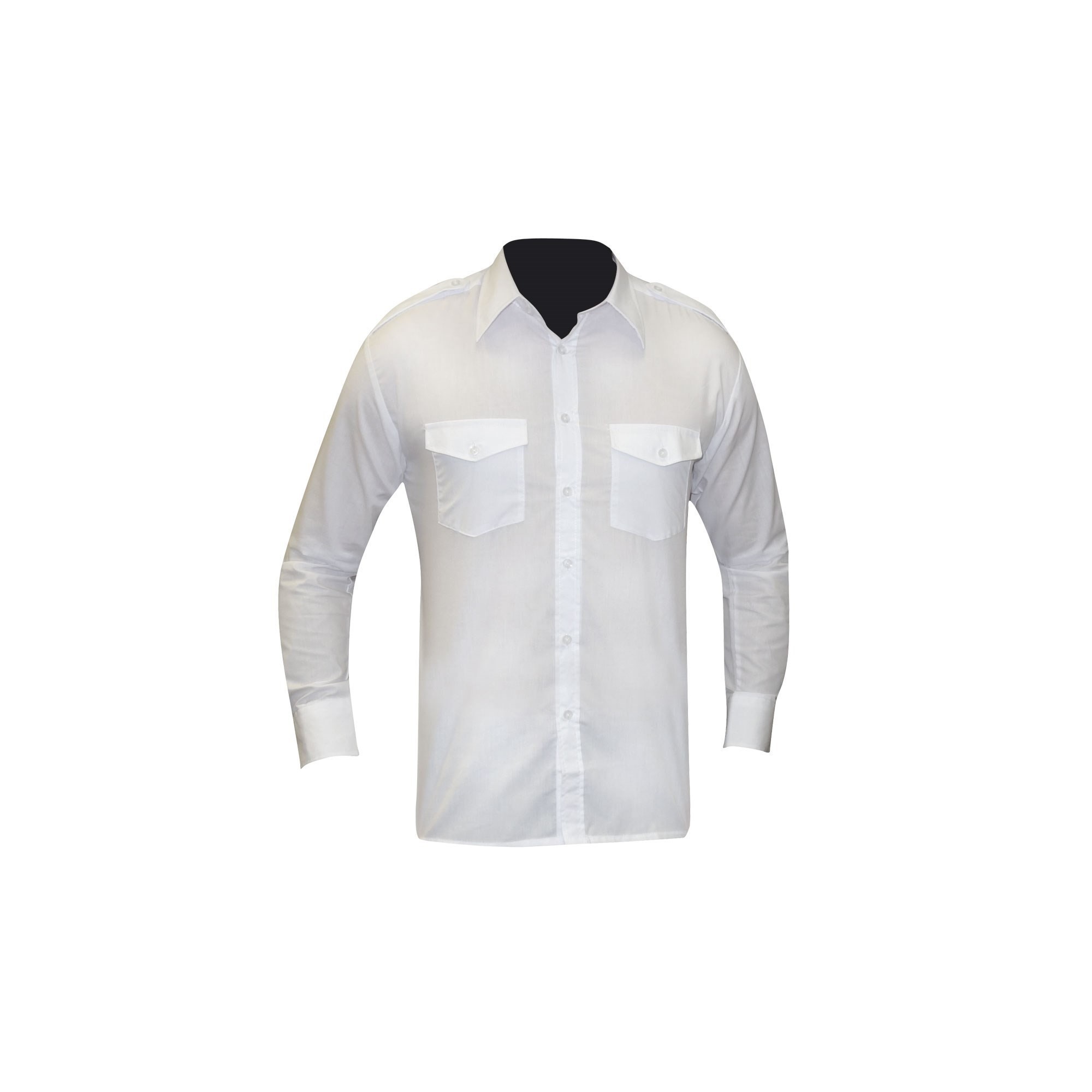 CHEMISE PILOTE BLANCHE MANCHES LONGUES