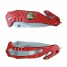COUTEAU COUPE SANGLE BRISE VITRE MANCHE ROUGE PASTILLE SP