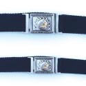 CEINTURE POMPIERS BLEUE BOUCLE MAT