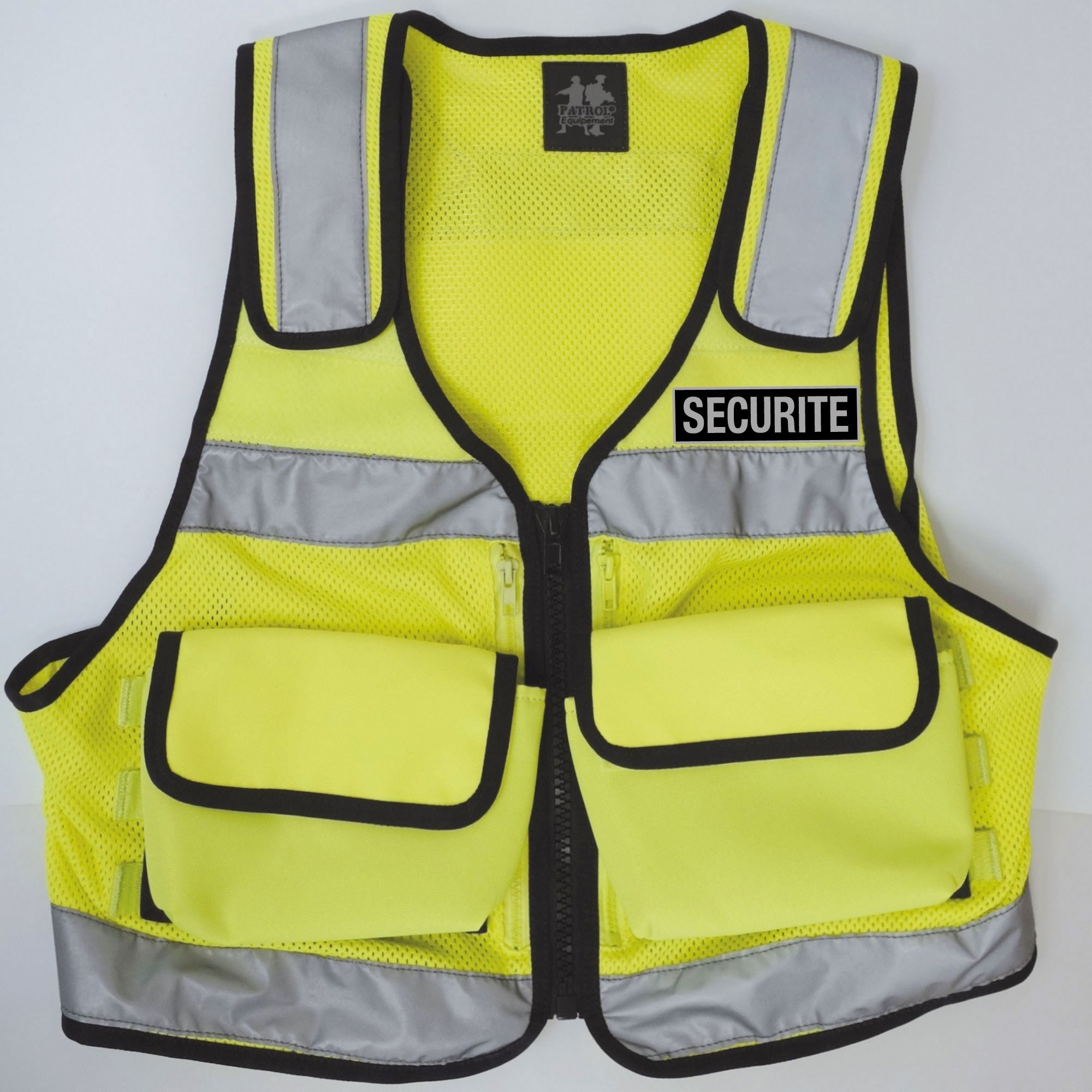 Gilet de sécurité à fermeture AG Haute Visibilité - SECURITE - Jaune Fluo