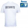 POLO COOLDRY BLANC IMPRIME SECURITE