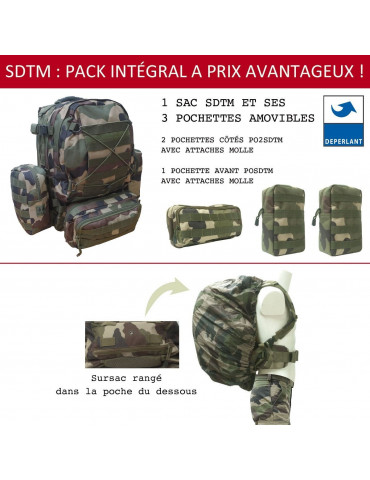 PACK SAC A DOS TACTICAL + 3 POCHETTES