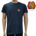 TEE SHIRT BRODE MARINE MANCHES COURTES