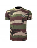 TEE SHIRT MANCHES COURTES CAMOUFLAGE SERIGRAPHIE PARA