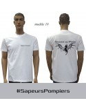 T-SHIRT BLANC IMPRIME POMPIERS : 20 modèles