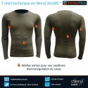 T-shirt Thermatrek manches longues thermorégulateur, antibactérien, hypoallergénique et anti odeur