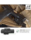 Lampe torche pour pistolet avec strob et laser vert NcSTAR