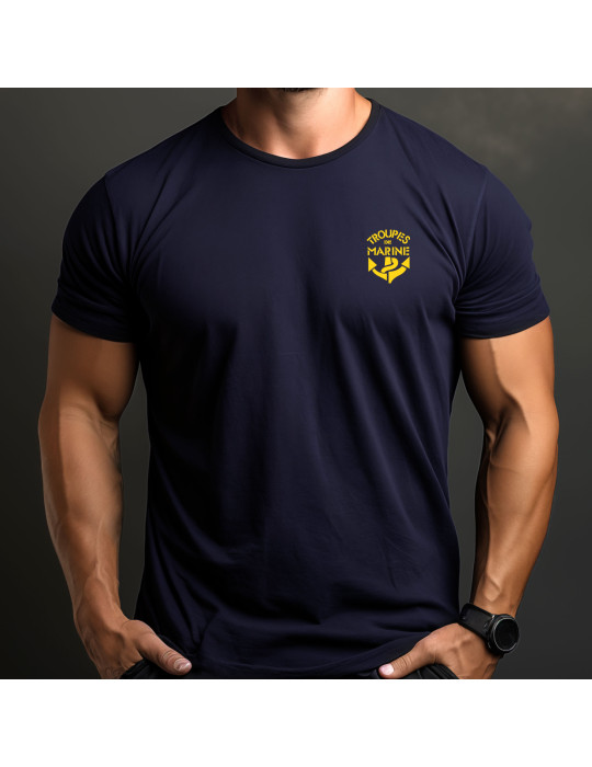 Tshirt bleu marine imprimé TDM