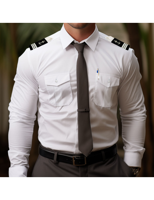Chemise blanche Marine nationale manches longues