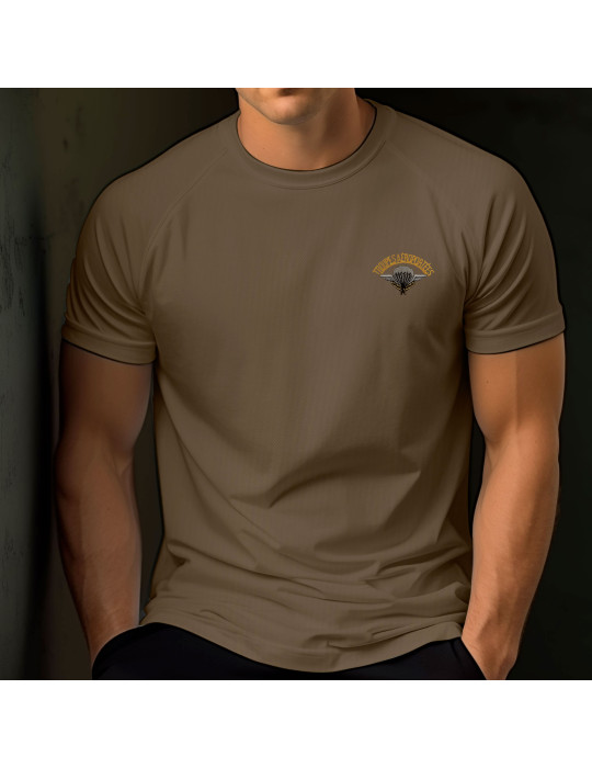 Tshirt félin coyote brodé PARA Régiment de parachutiste