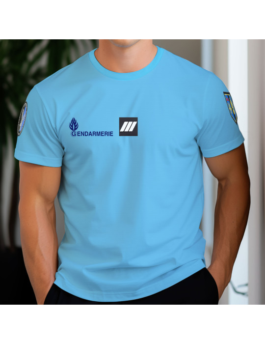 Tshirt Gendarmerie bleu Cooldry