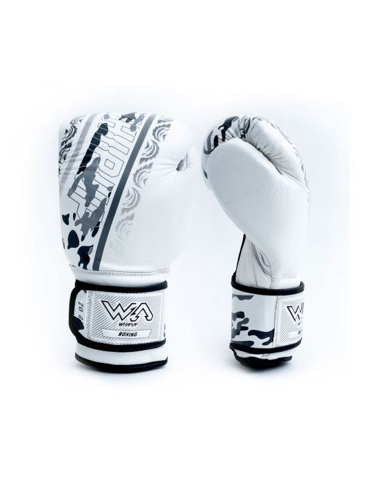 gants de boxe Pro Limited cuir Blanc