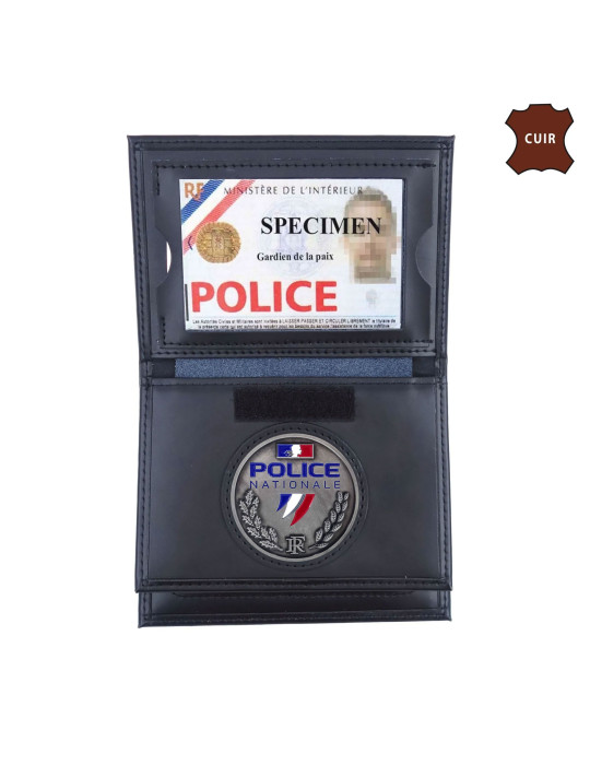 PORTE-CARTES POLICE 3 VOLETS  - 1