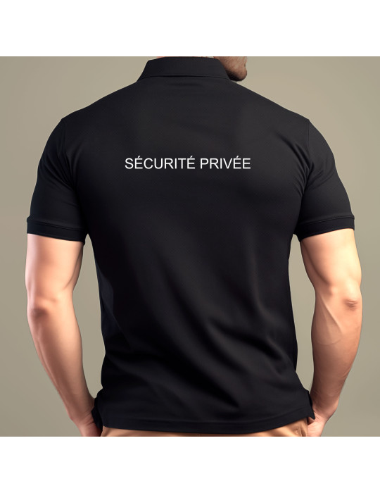 Polo noir Sécurité privée officiel