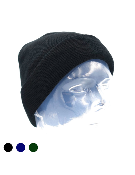 Bonnet noir Militaire Maille Thinsulate